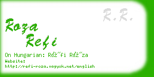 roza refi business card